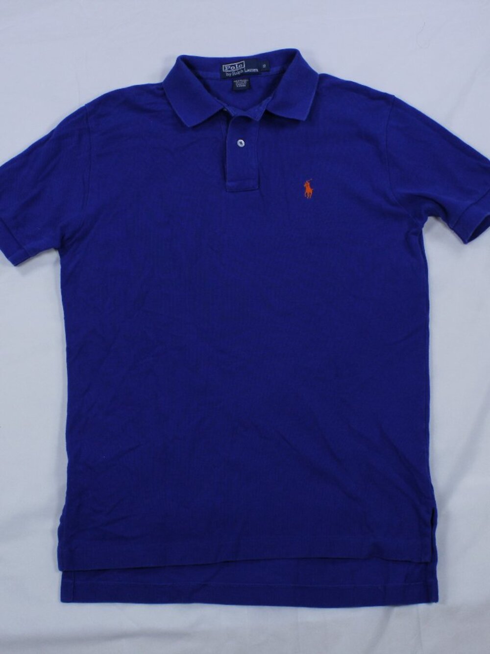 Polo Ralph Lauren Electric Blue for Men - Orange Logo - Size S - Classic Fit